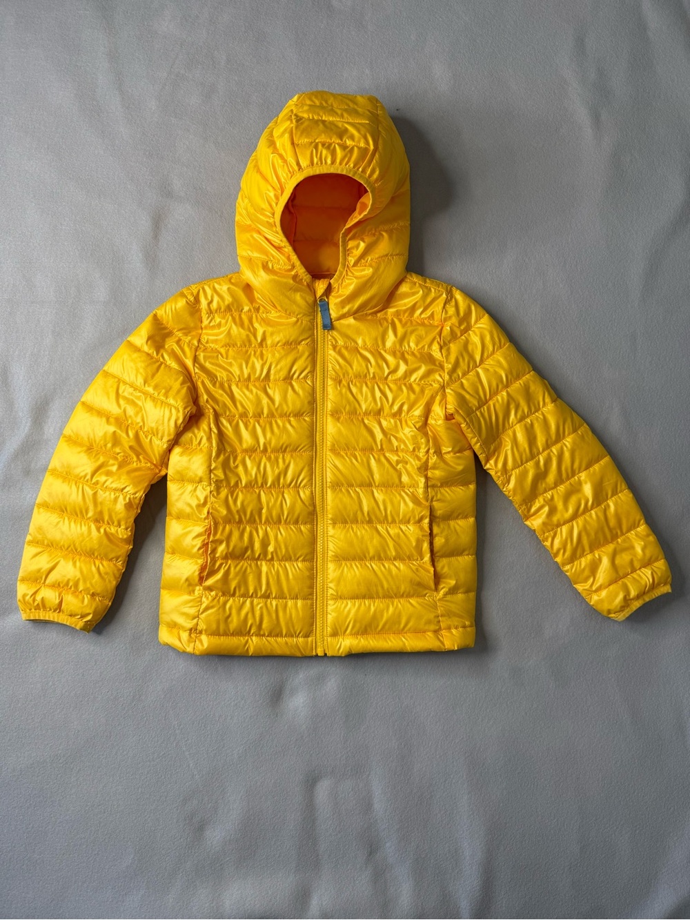 Primary Kids Yellow Lightweight Hooded Puffer Jacket Size 6/7